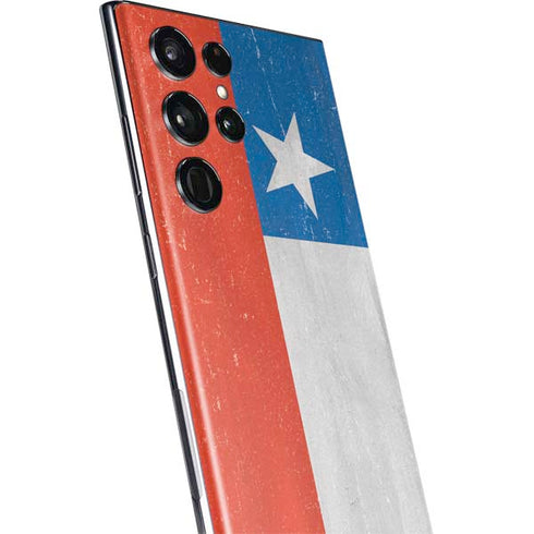 Chile Flag Distressed Galaxy S22 Ultra Skin